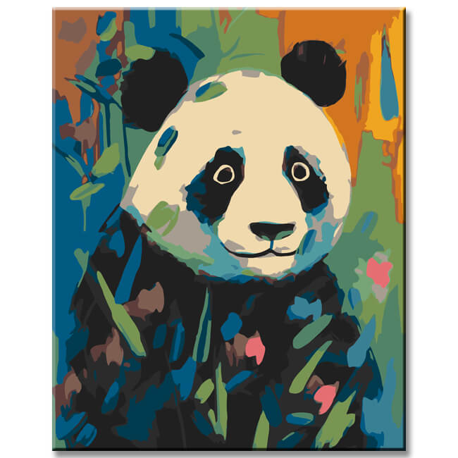 Panda in the style of Matisse - painting by numbers