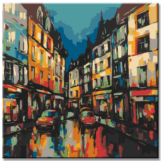 Nantes cityscape - painting by numbers