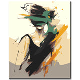 Beautiful woman - painting by numbers