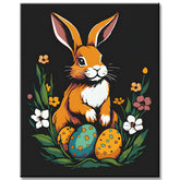 Easter Bunny Eggs Paint by Numbers