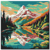 Mountain Lake Painting by Numbers