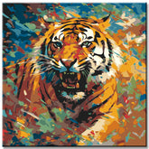 Painting by Numbers Hissing Tiger