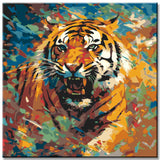 Painting by Numbers Hissing Tiger