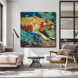 Painting by numbers Leopard hunting