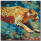 Painting by Numbers Leopard Hunting