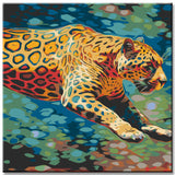 Painting by numbers Leopard hunting