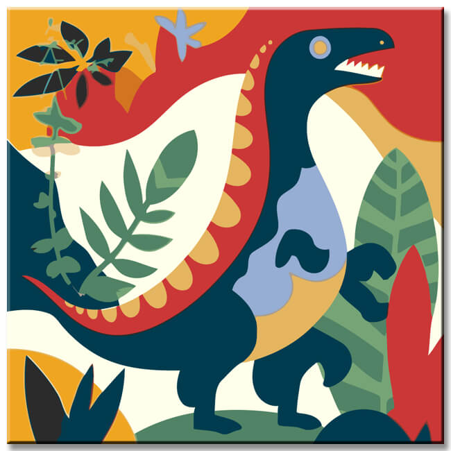 Painting by numbers for children dragon