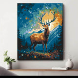 Painting by Numbers Deer in A Clearing At Night