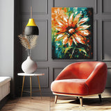 Paint by Numbers Flower Motif Painting