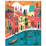 Painting by Numbers Illustration Venice City Panorama