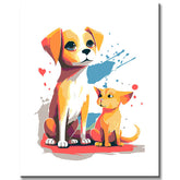 Paint by Numbers Dogs Comic Painting