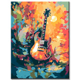 Electric Guitar Painting by Numbers