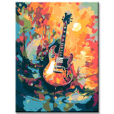 Electric Guitar Painting by Numbers