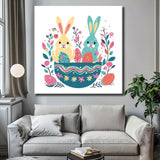 Paint by numbers Easter painting