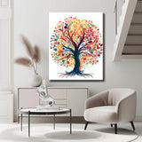 Paint by Numbers Colorful Tree Painting
