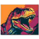 Angry T-Rex Paint by Numbers