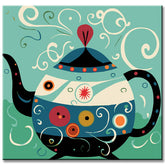Tea kettle - painting by numbers
