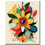 Paint by Numbers Modern Floral Art Illustration