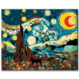 Painting by Numbers Abstract Starry Sky Modern