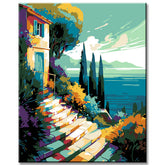 Paint by Numbers Painting House by The Sea