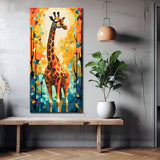 Paint by numbers painting giraffe portrait