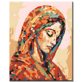 Paint by Numbers Mother of God Painting
