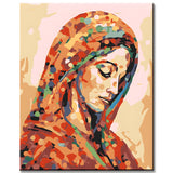 Paint by Numbers Mother of God Painting