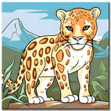 Young Leopard on an Exploration Tour - Paint by Numbers