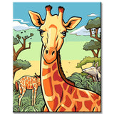 Safari Animals - Painting by Numbers