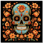 Skull with Flowers - Paint by Numbers