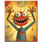 Paint by Numbers Cartoon Monster Illustration