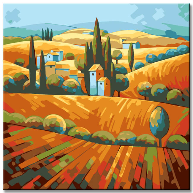 Painting by numbers Tuscany painting art