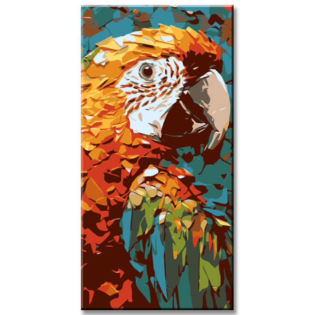 Paint by Numbers Parrot Painting