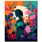 Paint by Numbers Woman in Flower Garden