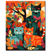 Autumnal Kittens Painting by Numbers
