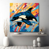 Orca Cubism - Painting by Numbers