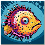 Underwater Dreams Comic Style Painting by Numbers