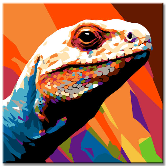 Komodo portrait - paint by numbers