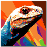 Komodo portrait - paint by numbers