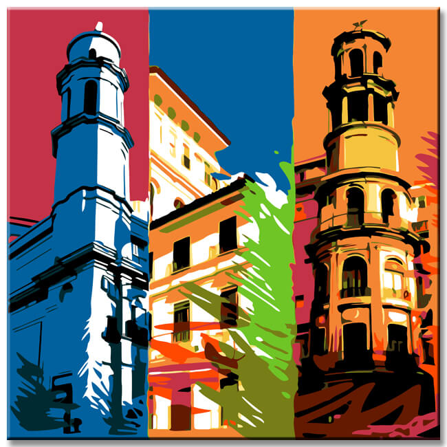 Barcelona Swirls - Paint by Numbers Pop Art