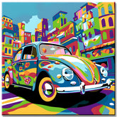 Colorful Cartoon Car Paint by Numbers