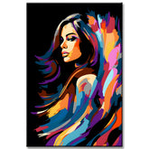 Female Portrait Painting by Numbers