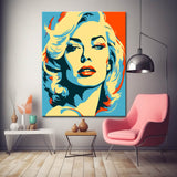 Pop Art Beautiful Woman with Red Lips Painting by Numbers