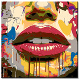 Lips Graffiti Paint by Numbers