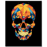 Geometric Skull Paint by Numbers