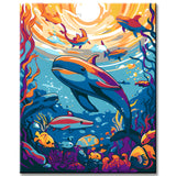 Painting by Numbers Whale in The Ocean
