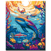 Painting by Numbers Whale in The Ocean