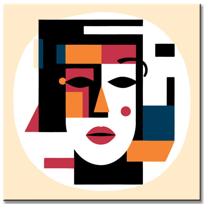 Painting by Numbers: Abstract Art Human Face