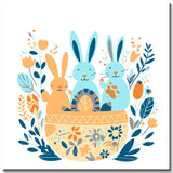 Painting by numbers: Easter bunny picture