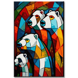 Painting by Numbers Polar Bear Family in Picasso Style